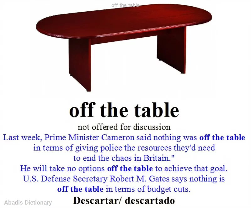 off the table